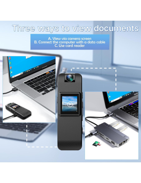 Cámara Corporal HD 1080P FUXGZ con Tarjeta SD 32GB