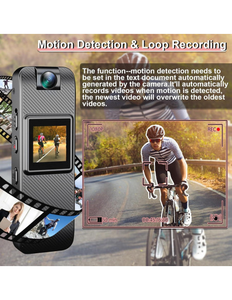 Mini Cámara Corporal HD 1080P FUXGZ con Visión Nocturna