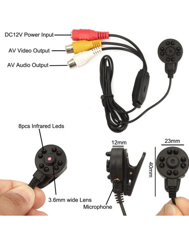Cámara de Seguridad Vanxse HD 1000TVL 3.6mm Infrarroja
