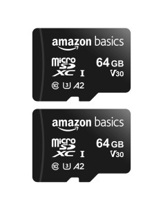 Tarjeta MicroSDXC 64GB Amazon Basics UHS-I A2 U3 V30 2pack