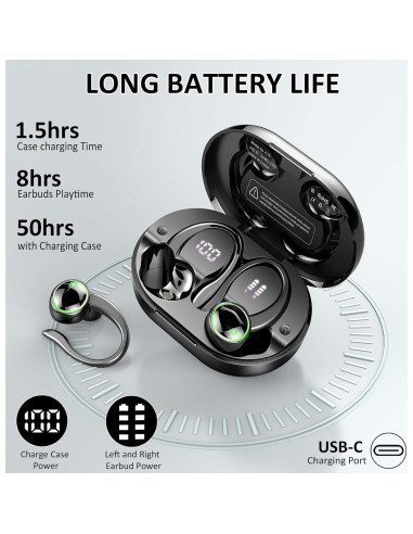 Auriculares Inalámbricos Matast C16 Bluetooth 5.3 50H IP7