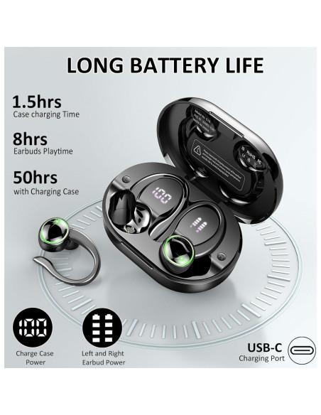 Auriculares Inalámbricos Matast C16 Bluetooth 5.3 50H IP7