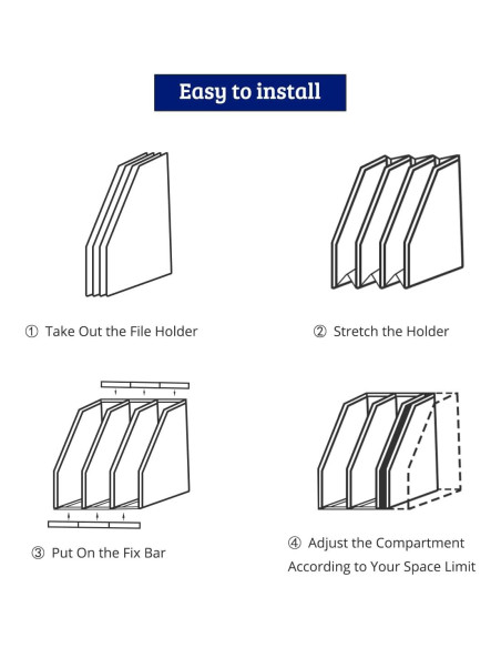 Soporte Plegable para Revistas Marte Vanci 3 Compartimentos
