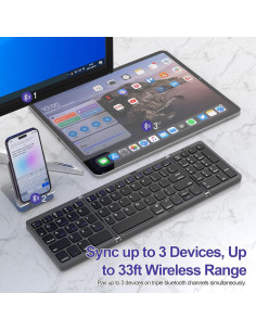 Teclado Bluetooth Plegable Yeemie FBK-01-E Portátil 2