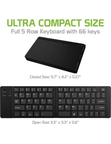 Teclado Bluetooth Plegable Tek Styz para iPhone 11/11 Pro/Max