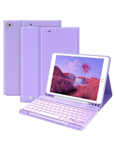 Funda de Teclado FUWANG para iPad 10.2" 9 8 7 Gen