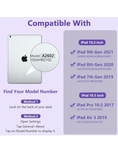 Funda de Teclado FUWANG para iPad 10.2" 9 8 7 Gen 2