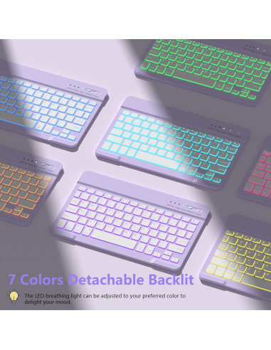 Funda de Teclado FUWANG para iPad 10.2" 9 8 7 Gen