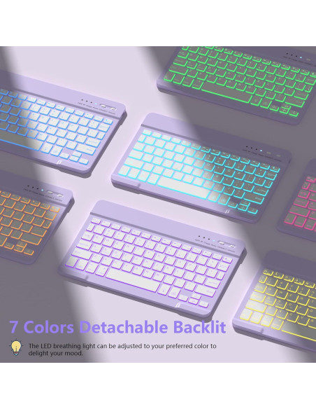 Funda de Teclado FUWANG para iPad 10.2" 9 8 7 Gen