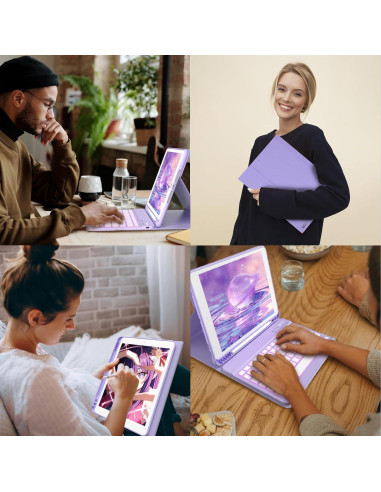 Funda de Teclado FUWANG para iPad 10.2" 9 8 7 Gen