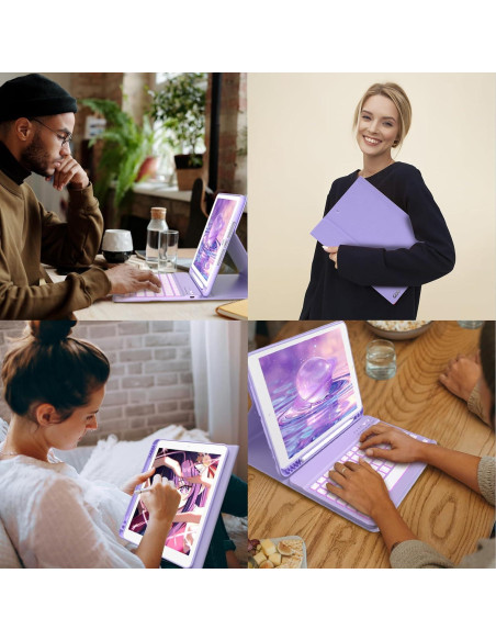 Funda de Teclado FUWANG para iPad 10.2" 9 8 7 Gen