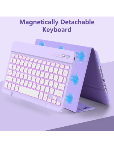 Funda de Teclado FUWANG para iPad 10.2" 9 8 7 Gen