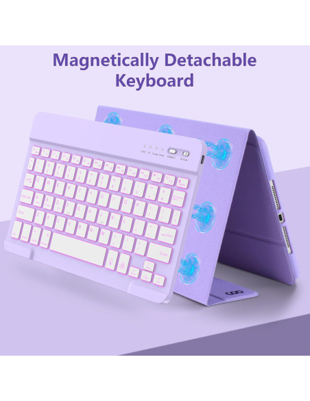 Funda de Teclado FUWANG para iPad 10.2" 9 8 7 Gen