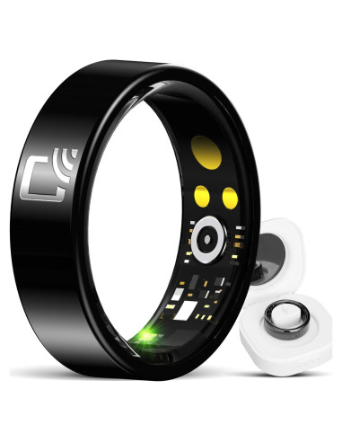 Anillo Inteligente Hugrow R20 Negro - Monitor de Sueño y Fitness