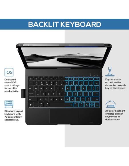 Funda Teclado Touch Typecase para iPad Air 11" Gris Espacial