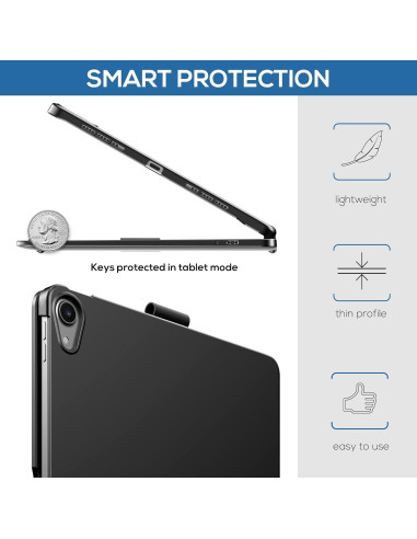 Funda Teclado Touch Typecase para iPad Air 11" Gris Espacial