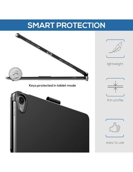 Funda Teclado Touch Typecase para iPad Air 11" Gris Espacial