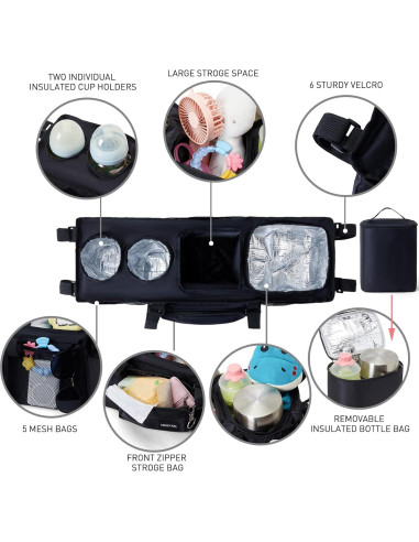 Organizador de Cochecito Doble Bob Duallie con 2 Portavasos