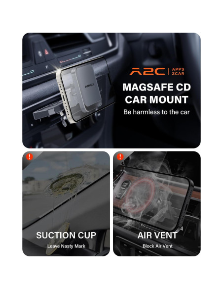 Soporte para Teléfono Wiiki-Tech Magsafe CD 25N Magnético