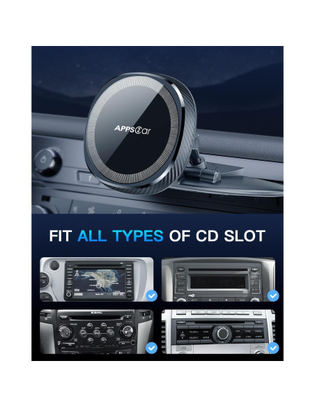 Soporte Magnético para Teléfono en Coche Wiiki-tech CD Magsafe