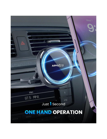 Soporte Magnético para Teléfono en Coche Wiiki-tech CD Magsafe