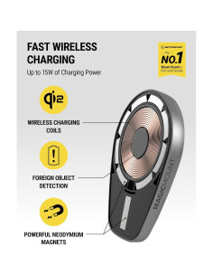 Cargador Inalámbrico Rápido Scosche MagicMount Pro 15W 2