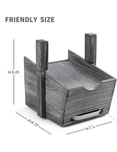 Soporte para Detergente de Lavandería GBtroo Madera Gris 2