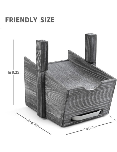 Soporte para Detergente de Lavandería GBtroo Madera Gris