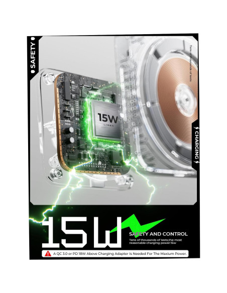 Cargador de Auto MagSafe LISEN 15W Soporte Magnético iPhone