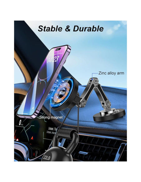 Soporte de Carga Magnético para Coche iAXBi 15W Inalámbrico