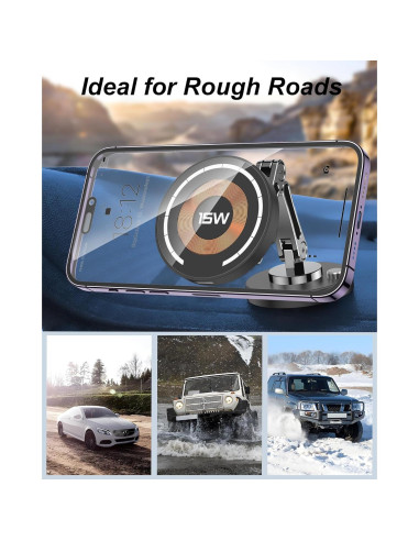 Soporte de Carga Magnético para Coche iAXBi 15W Inalámbrico