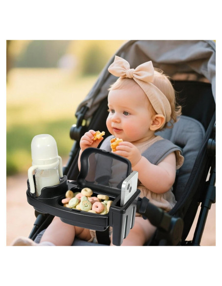 Bandeja para bocadillos Diancy 3 en 1 para cochecito
