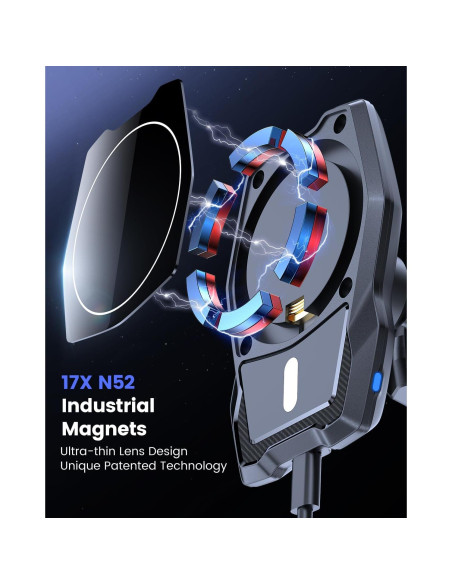 Soporte de Coche Magnético Inalámbrico OQTIQ para iPhone 16-12