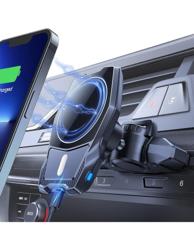 Soporte de Coche Magnético Inalámbrico OQTIQ para iPhone 16-12