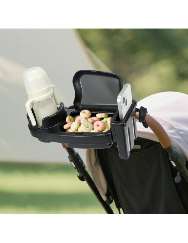 Bandeja para bocadillos Diancy 3 en 1 para cochecito
