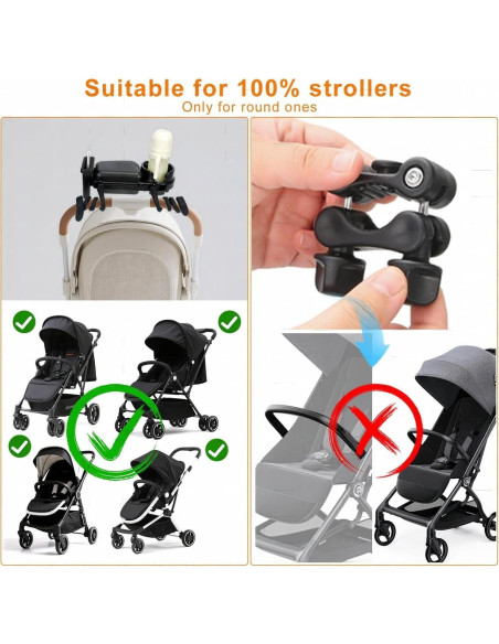 Bandeja para bocadillos Diancy 3 en 1 para cochecito