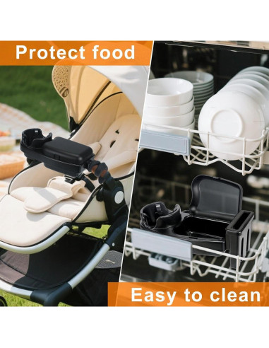 Bandeja para bocadillos Diancy 3 en 1 para cochecito