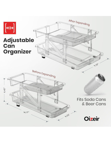 Dispensador de Latas Expandible Oizeir - Paquete de 2