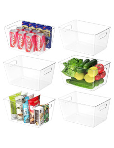BALEINE Bins de Almacenamiento Plástico 6PK 27,94x19,05x15,24cm