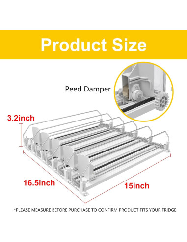 Organizador de Latas de Refresco GLGN Ajustable 38x42cm
