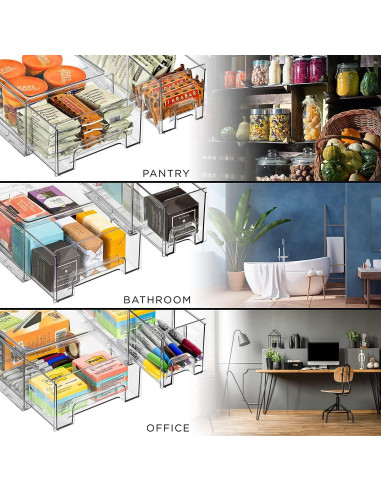 Cajones Organizadores de Refrigerador Sorbus - 3 Paquete