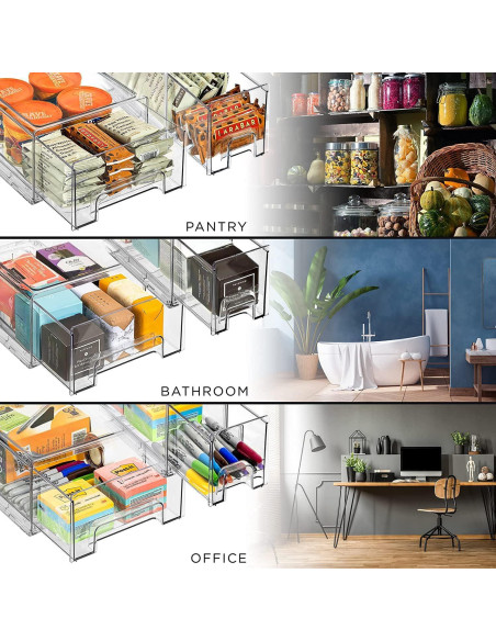 Cajones Organizadores de Refrigerador Sorbus - 3 Paquete