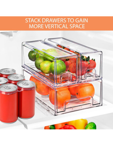 Cajones Organizadores de Refrigerador Sorbus - 3 Paquete