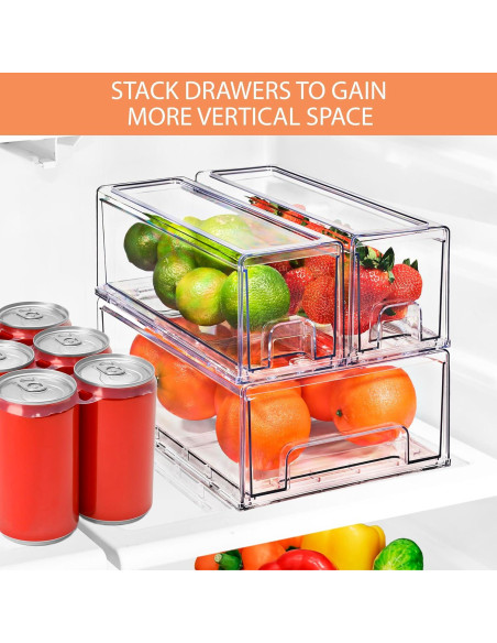 Cajones Organizadores de Refrigerador Sorbus - 3 Paquete