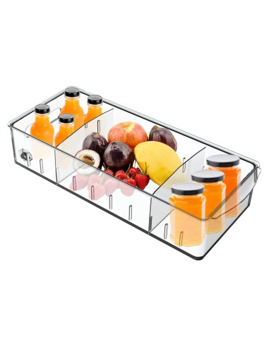 Organizador de Nevera con Ruedas JoyHuaTrade 2 Piezas 38x16.5 cm