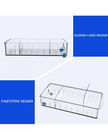 Organizador de Nevera con Ruedas JoyHuaTrade 2 Piezas 38x16.5 cm
