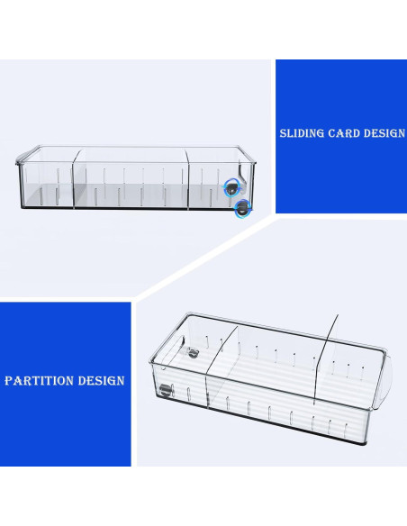 Organizador de Nevera con Ruedas JoyHuaTrade 2 Piezas 38x16.5 cm