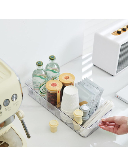 Organizador de Nevera con Ruedas JoyHuaTrade 2 Piezas 38x16.5 cm