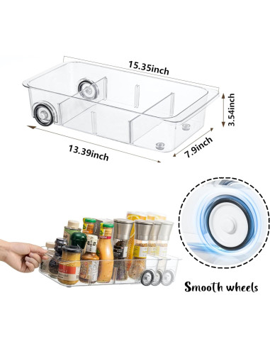 Organizadores de Refrigerador LXLXXL con Ruedas - 2 Piezas