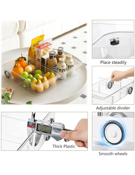 Organizadores de Refrigerador LXLXXL con Ruedas - 2 Piezas